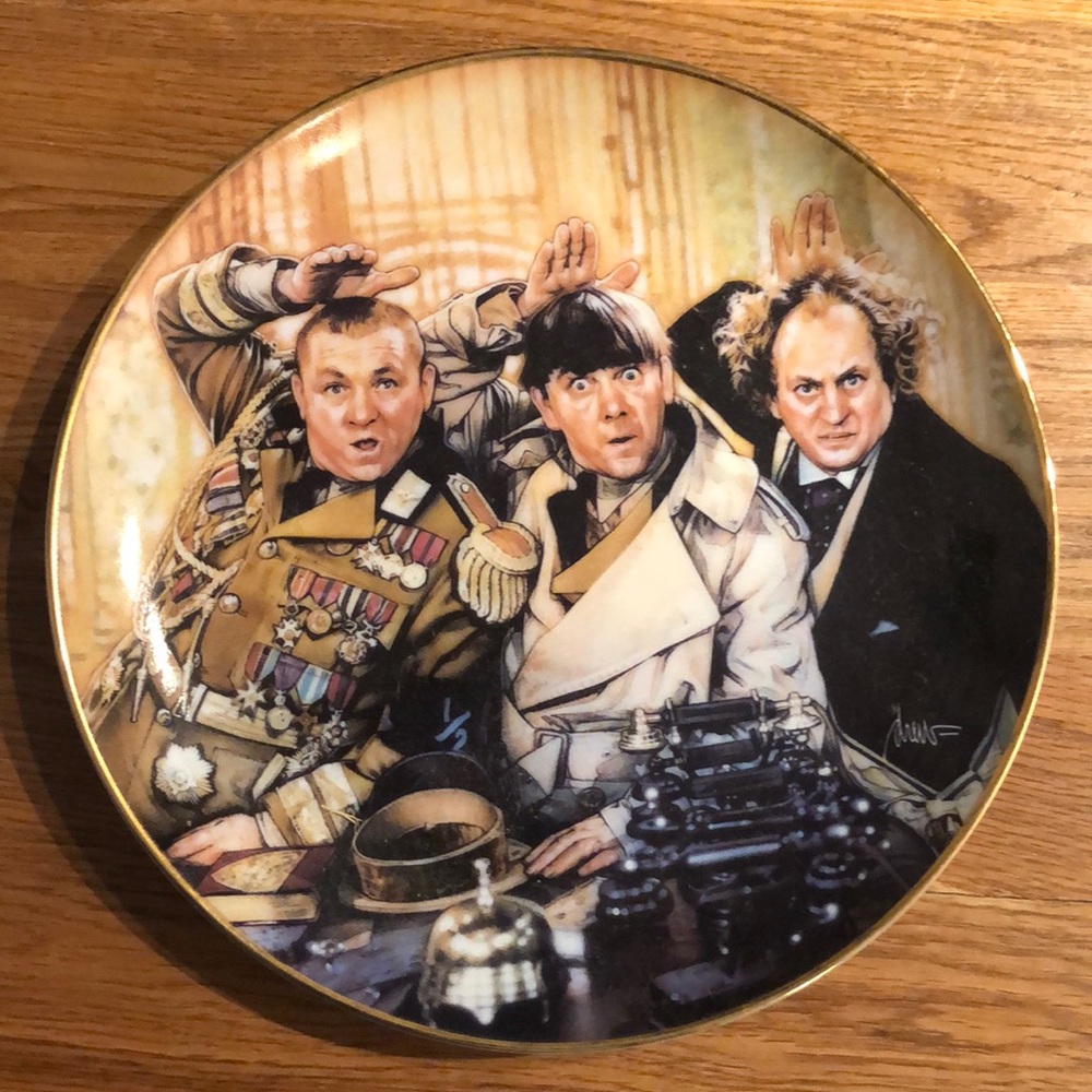 Franklin Mint The Three Stooges Heirloom Plate
